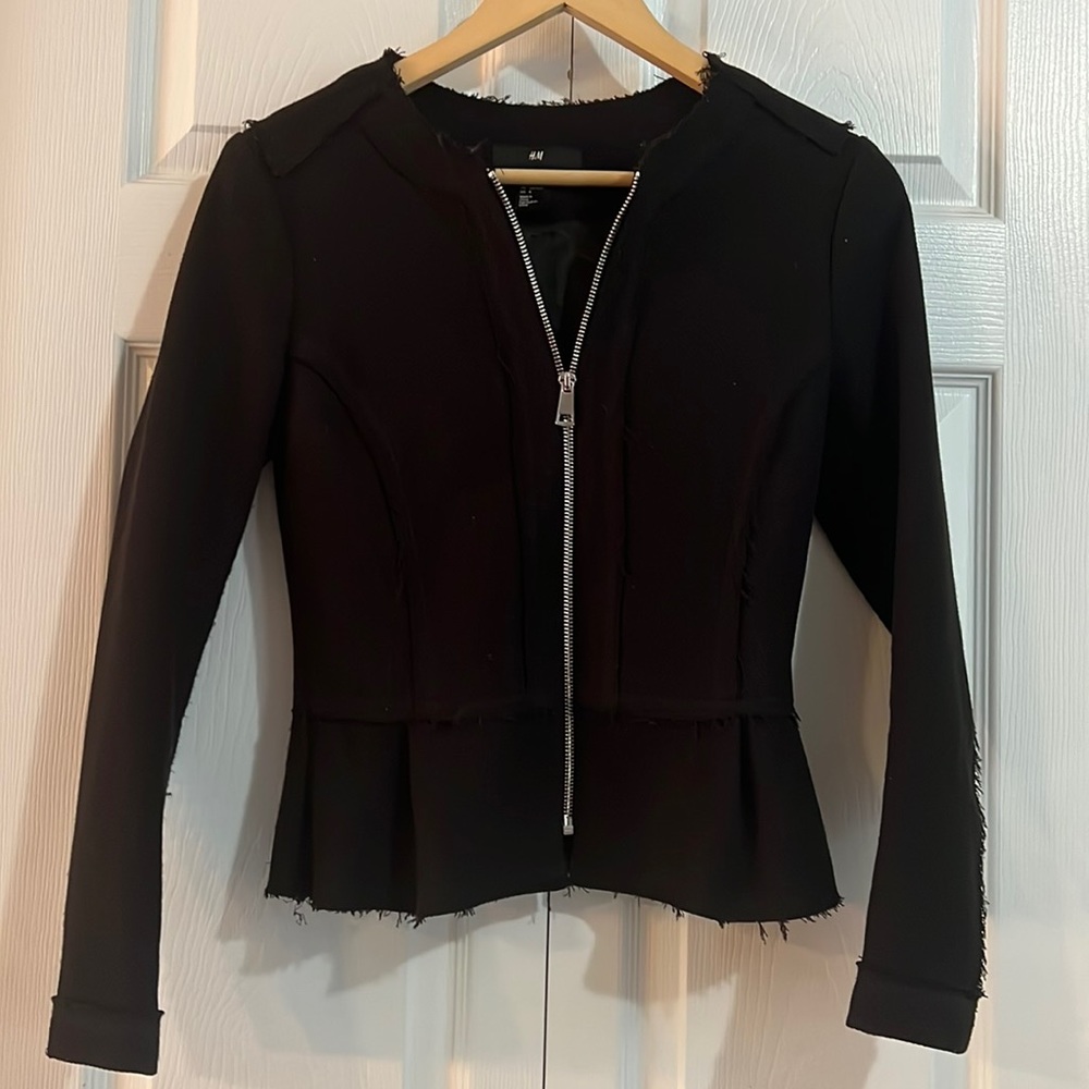 H&M zip up Blazer Jacket with fitted waist